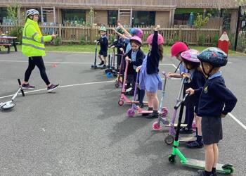 Young Scooters Learn Safety Tips