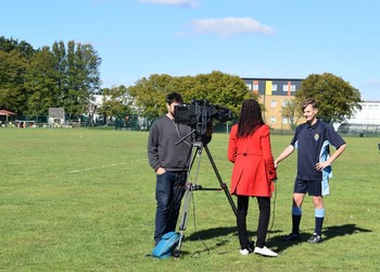 Sky Sports News film at Samuel Ryder Academy, ahead of the Ryder Cup!