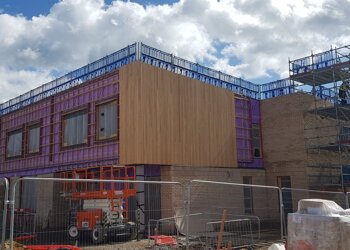 Buntingford Cladding Goes Up